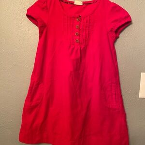 Mini Boden Vibrant Red Corduroy Casual Kids Dress